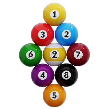 9ボールビリヤード  3D Icon