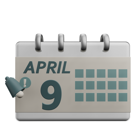 9 april  3D Icon