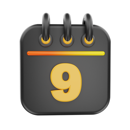 9 data  3D Icon