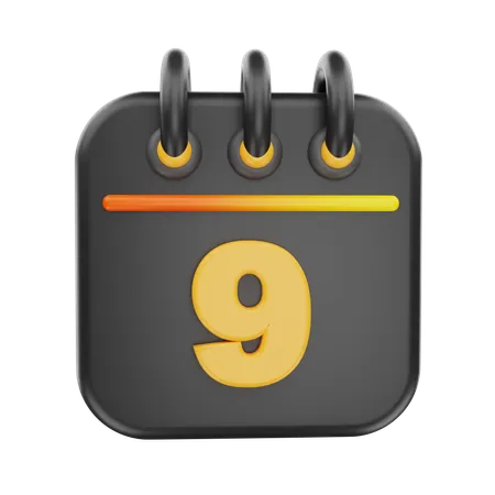 9 data  3D Icon