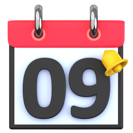 9 Date  3D Icon
