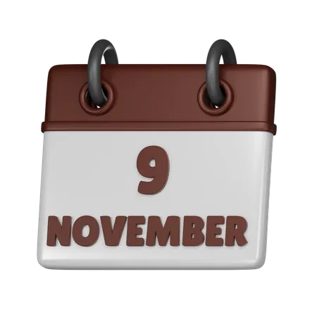 9 de novembro  3D Icon