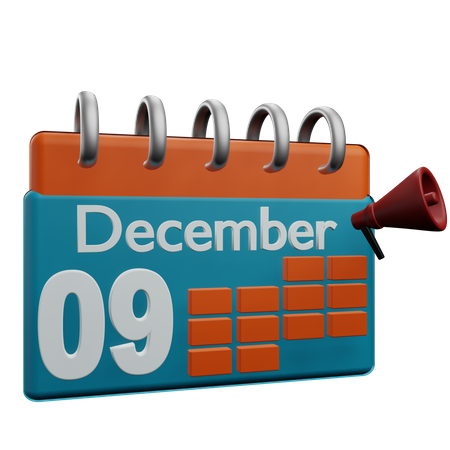 9. Dezember  3D Icon