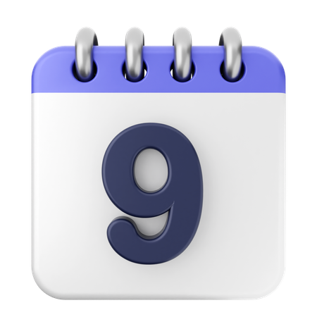 9. Kalender  3D Icon