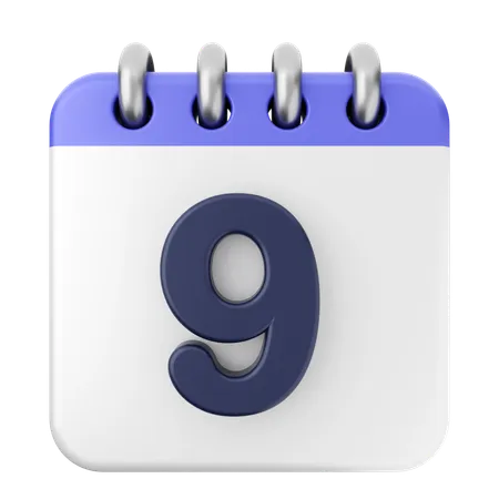 9. Kalender  3D Icon