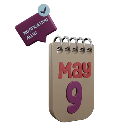 9 may  3D Icon