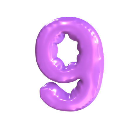 9 Number  3D Icon