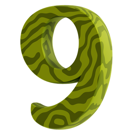 9 Number  3D Icon