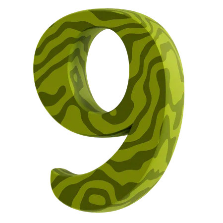 9 Number  3D Icon