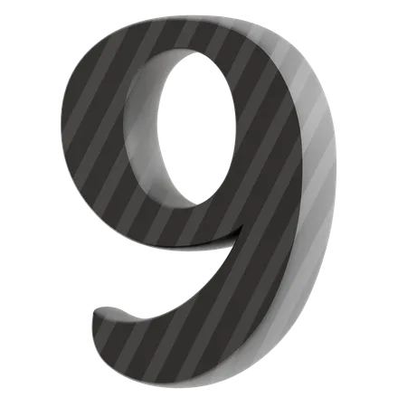 9 Number  3D Icon