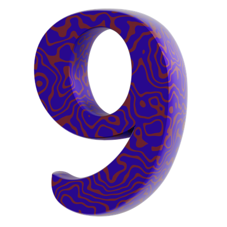 9 Number  3D Icon