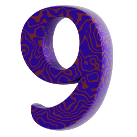 9 Number  3D Icon