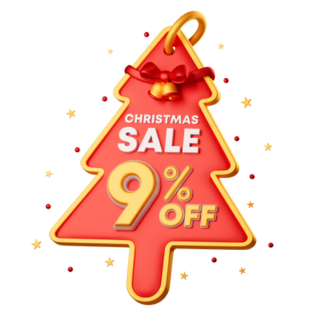 9 Percentage Special Offer  3D Icon