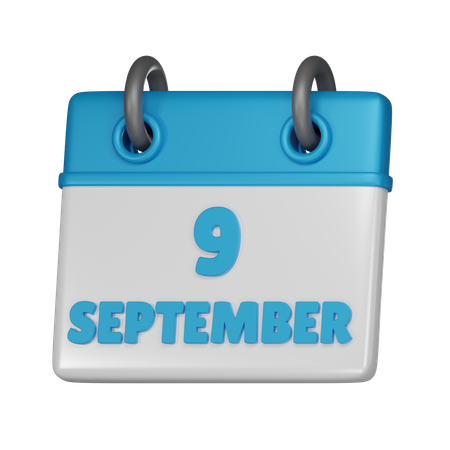 9 September  3D Icon