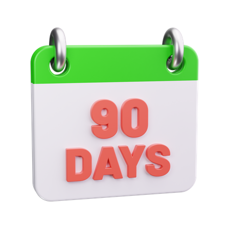 90일 반환  3D Icon