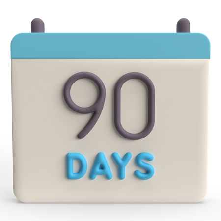 90 Calendar  3D Icon