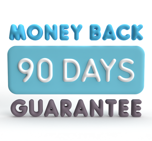 90 Day Money Back Guarantee  3D Icon
