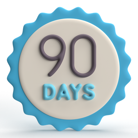 90 Days  3D Icon