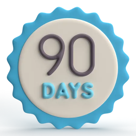 90 Days  3D Icon