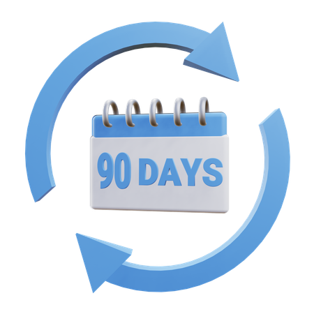 90 Days Money Back Guarantee  3D Icon