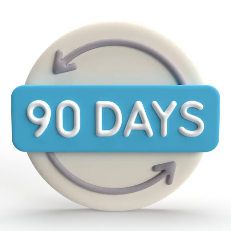 90 Days Refund  3D Icon