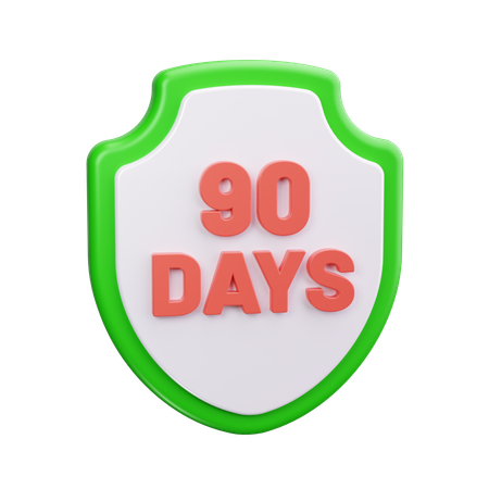 90 Days Return  3D Icon