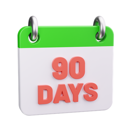 90 Days Return  3D Icon