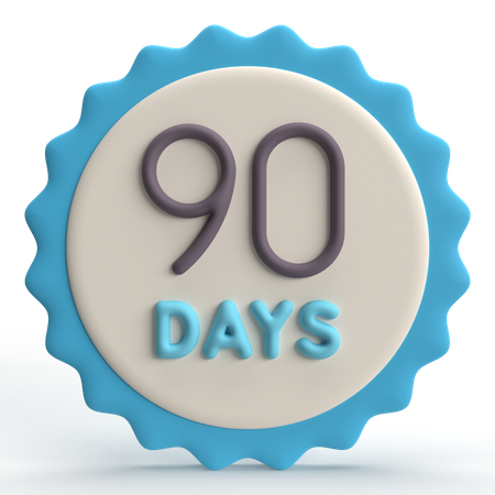 90 dias  3D Icon