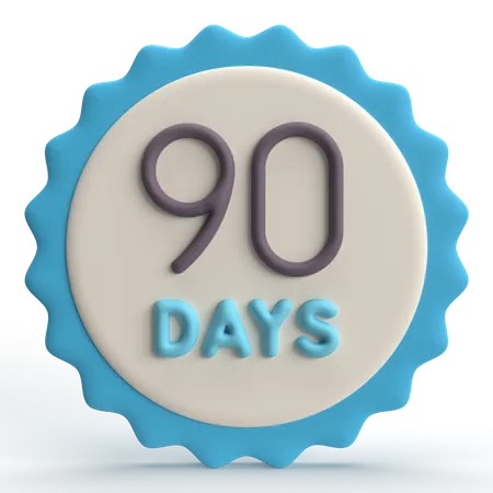 90 dias  3D Icon