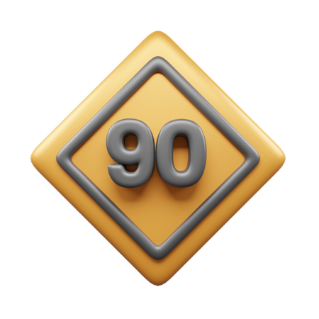 90 Geschwindigkeit  3D Icon