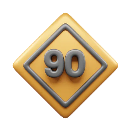 90 Geschwindigkeit  3D Icon