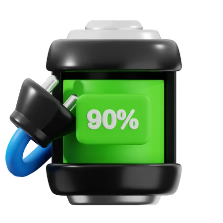 90 Percent Battery  3D Icon