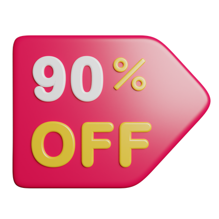 90 percent Discount  3D Icon