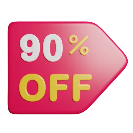 Discount Promotion Label 3D Icon