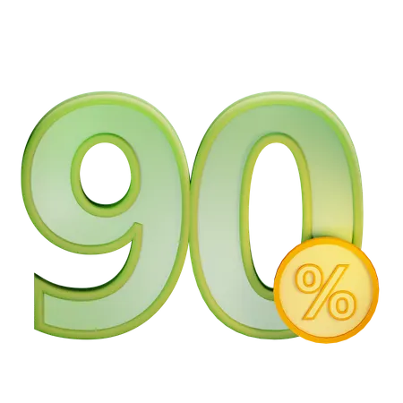 90 Percent Discount  3D Icon