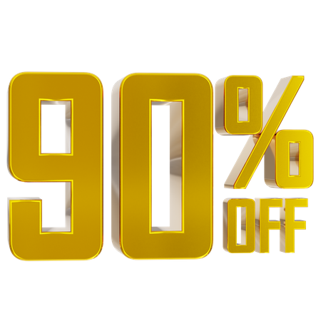 90 percent discount  3D Icon