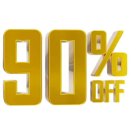 90 percent discount  3D Icon