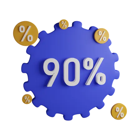 90 percent off  3D Icon