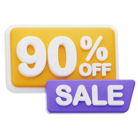 90 Percentage Sale  3D Icon