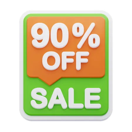 90 Percentage Sale  3D Icon