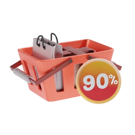 90 por cento  3D Icon