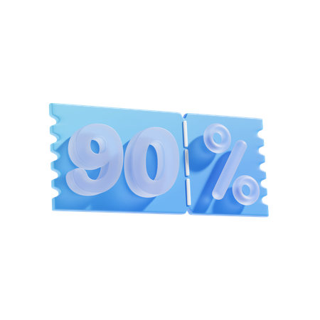 90 por cento  3D Icon