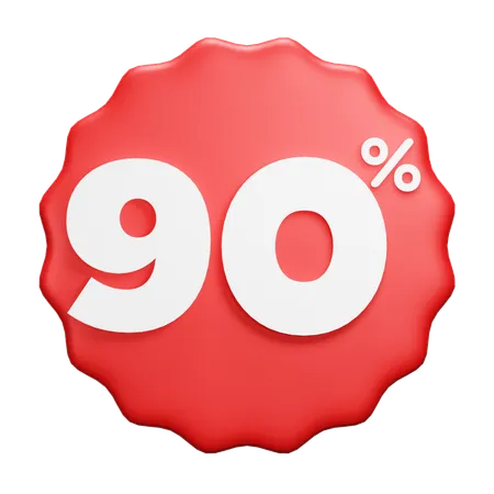 90 por cento  3D Icon