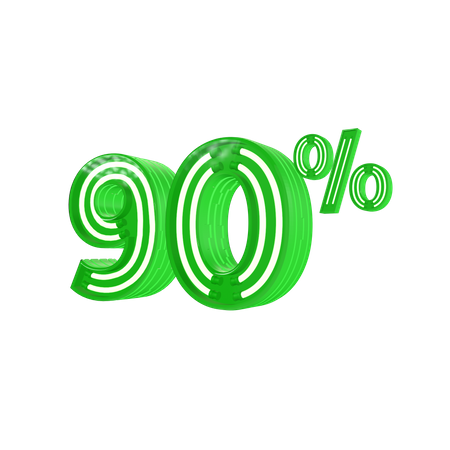 90 por ciento de descuento  3D Icon