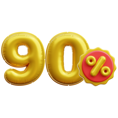 90 pour cent  3D Icon
