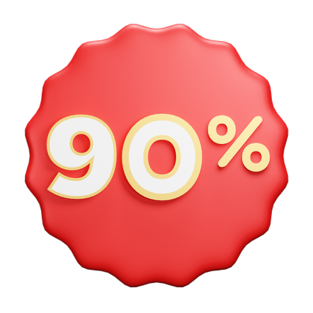 90 Prozent  3D Icon