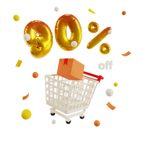 90 Prozent Rabatt  3D Illustration