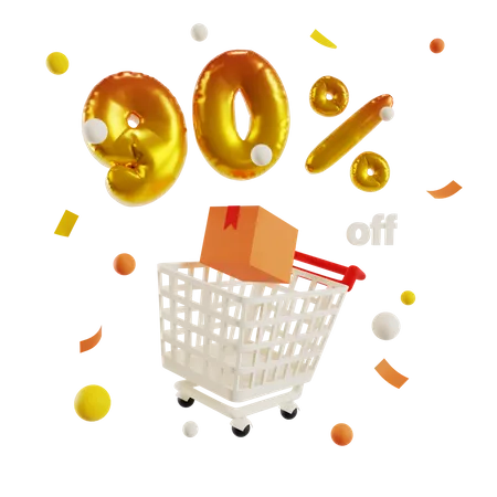 90 Prozent Rabatt  3D Illustration