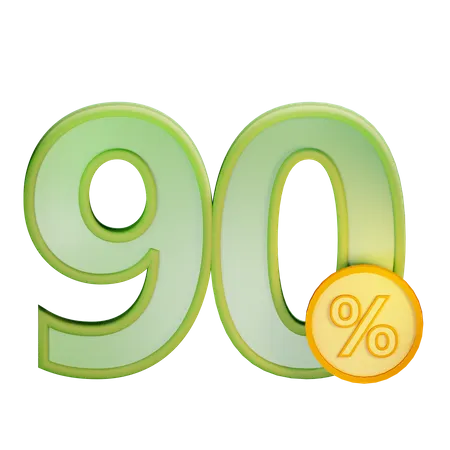 90 Prozent Rabatt  3D Icon