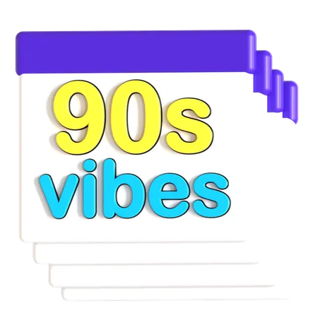 90 S Vibes  3D Icon